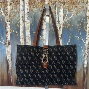 Dooney & Bourke Black and Brown Shoulder Bag (see images)